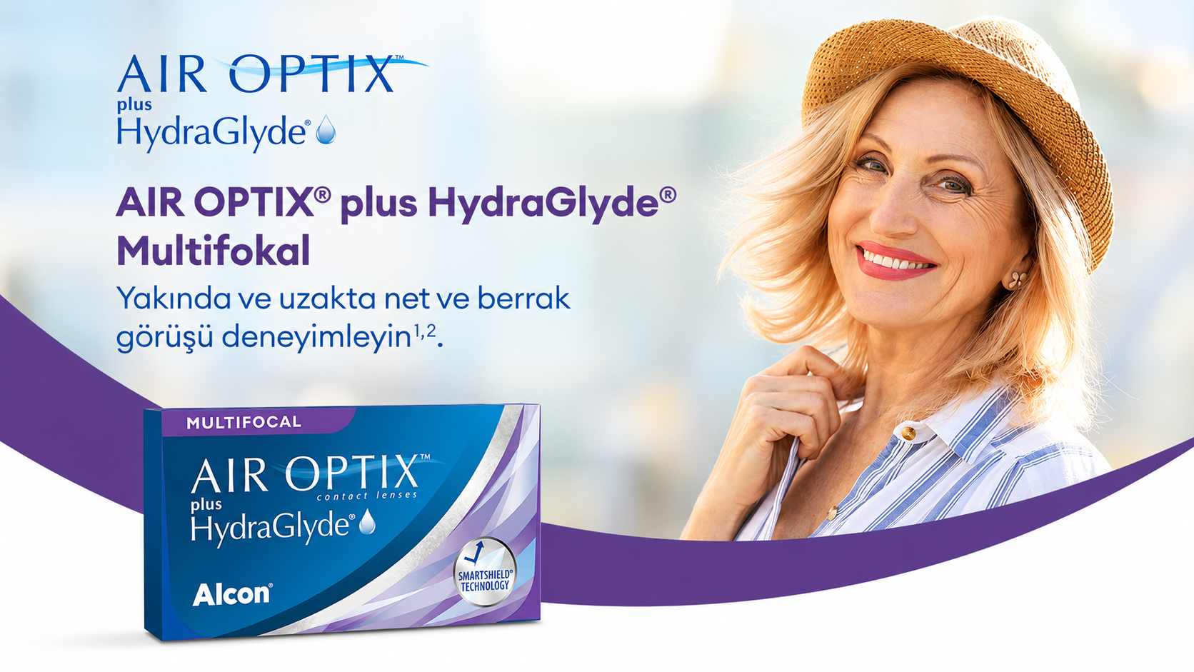Air Optix Plus HydraGlyde Multifocal aylık kontakt lens
