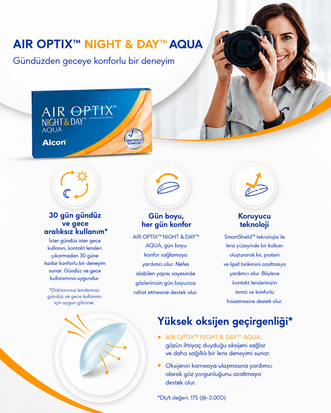 Air Optix Night and Day Aqua ürün avantajları ve özellikleri