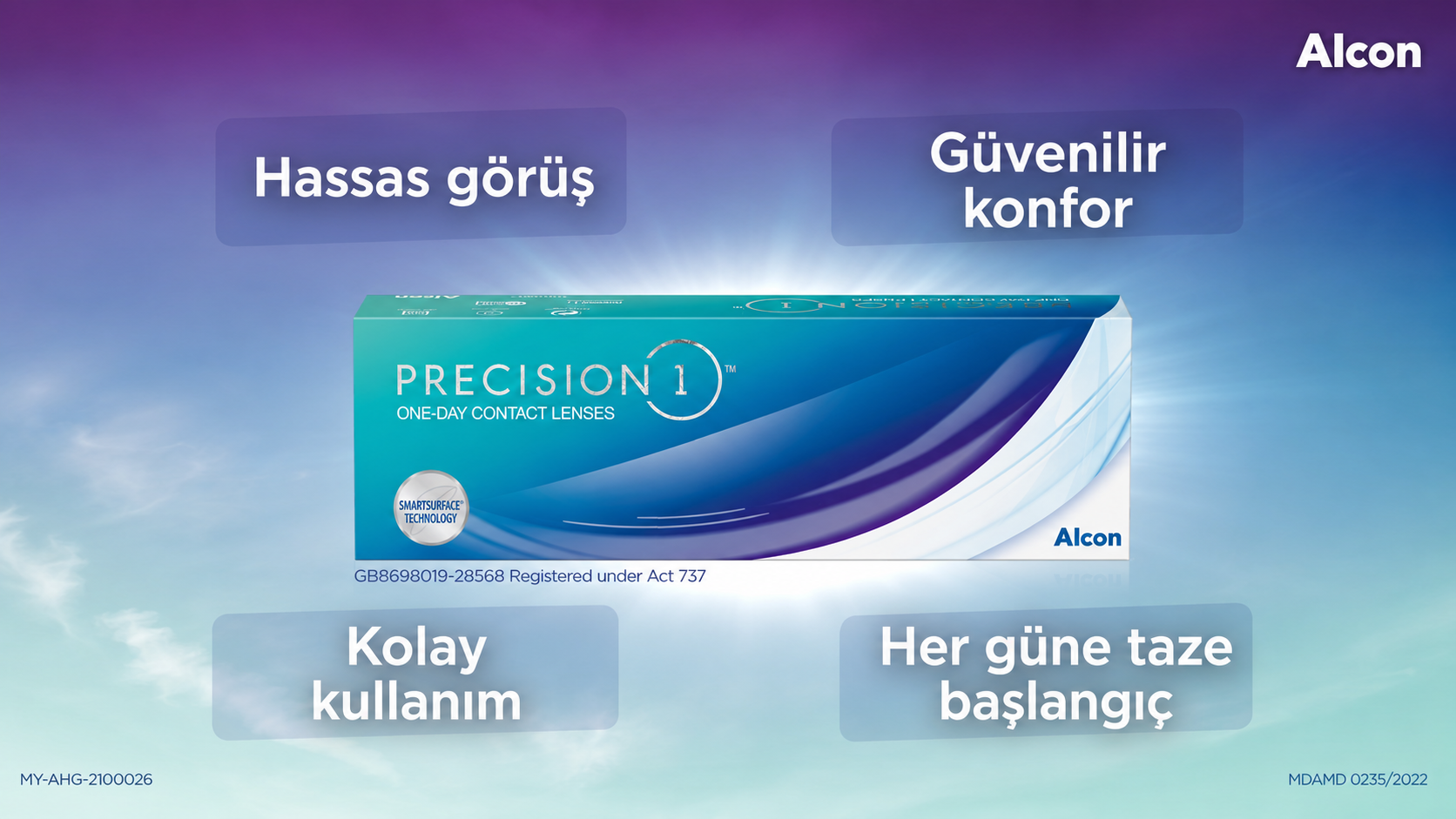Precision1 günlük kontakt lens kutusu