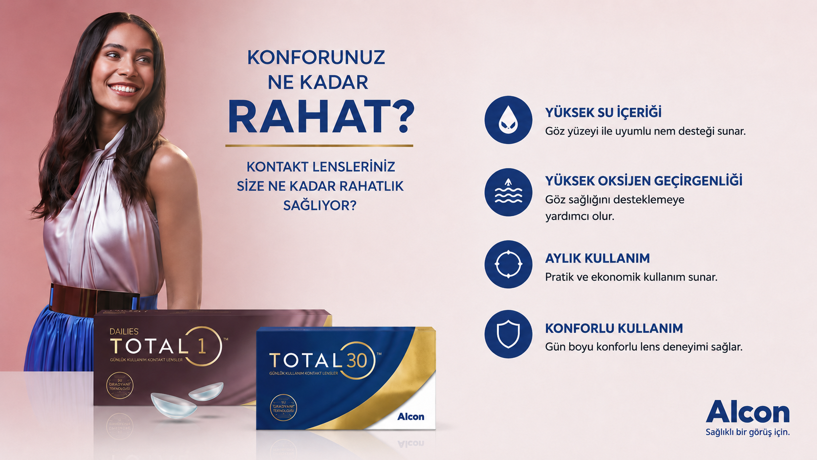 TOTAL30 aylık kontakt lens ürün kutusu