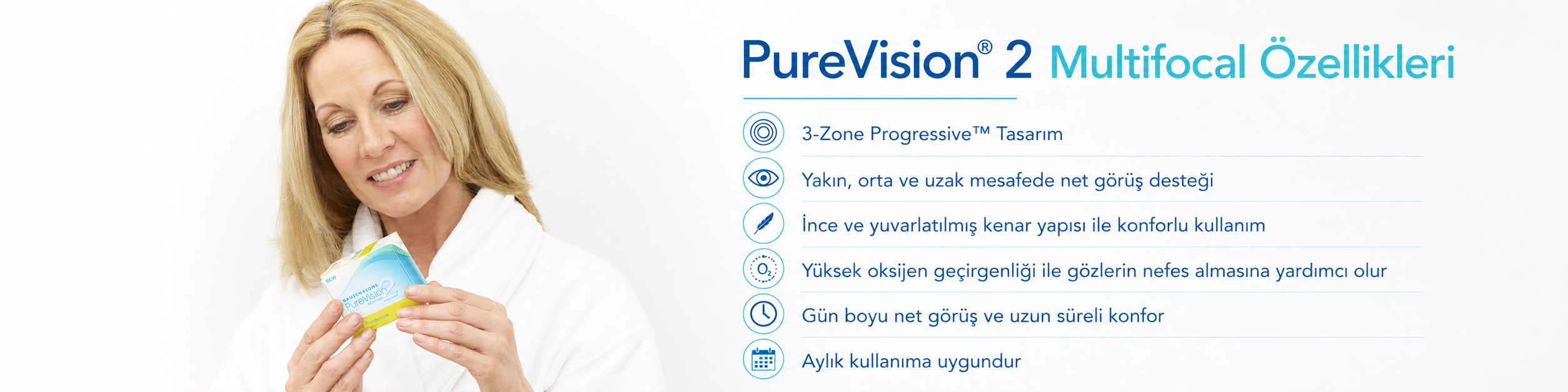 PureVision 2 Multifocal 3-Zone Progressive tasarım