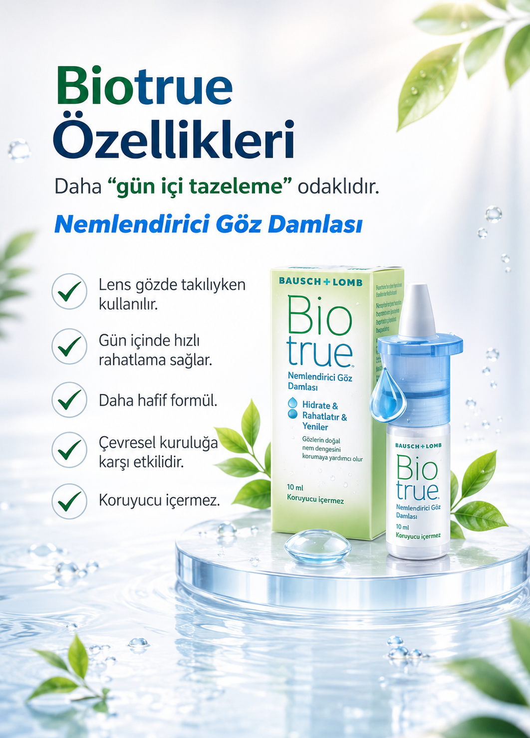 Biotrue göz damlası kullanım bilgisi