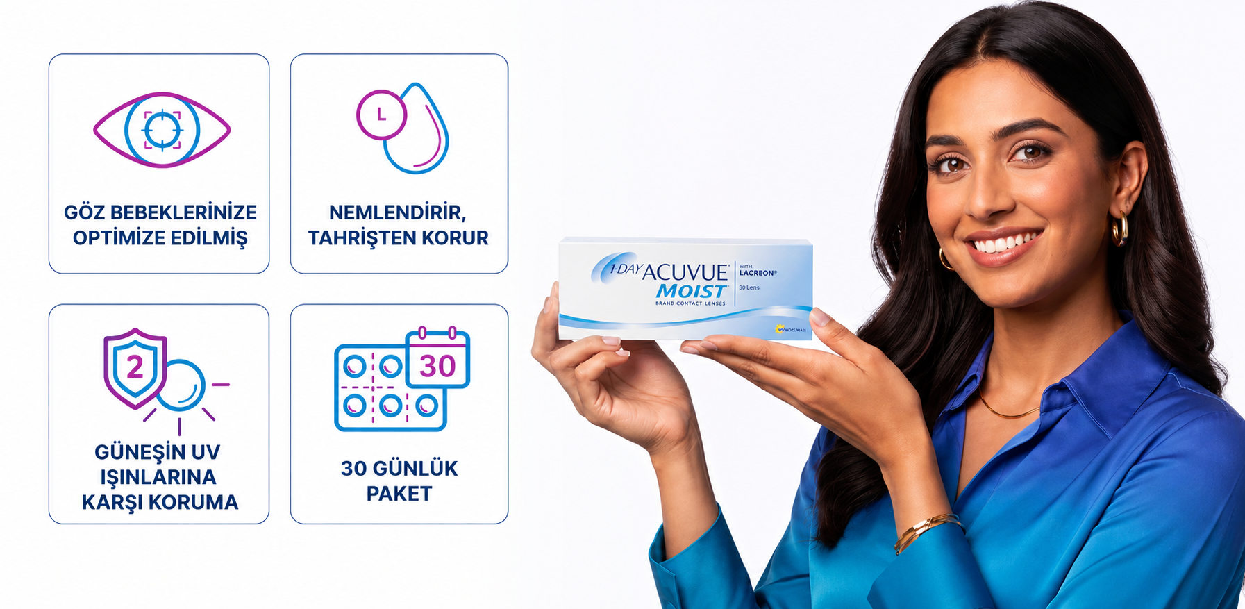ACUVUE MOIST lens teknolojisi ve günlük kullanım avantajları