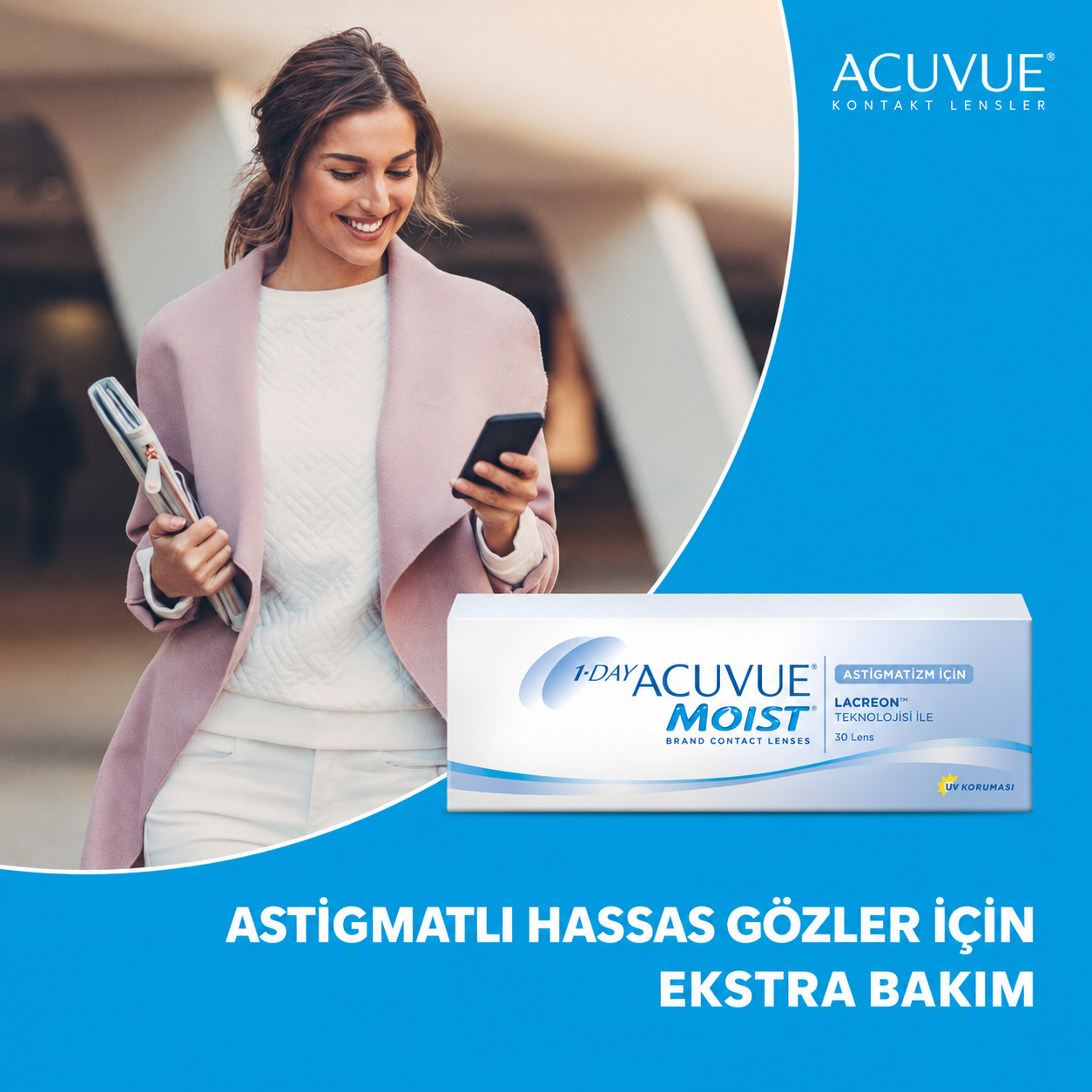 1-DAY ACUVUE MOIST for ASTIGMATISM kullanım avantajları görseli