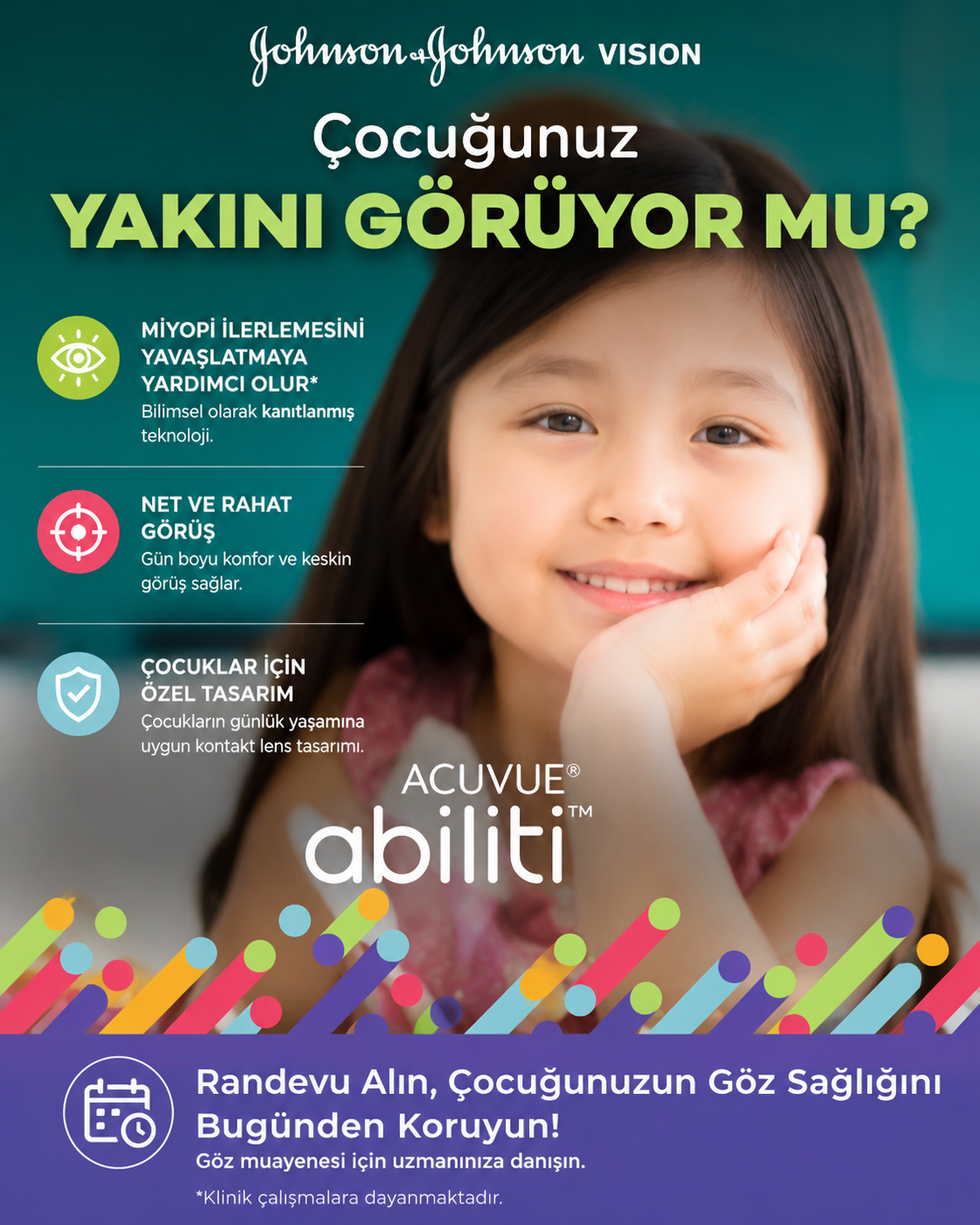 ACUVUE Abiliti 1-Day çocuklarda miyopi yönetimi açıklama görseli