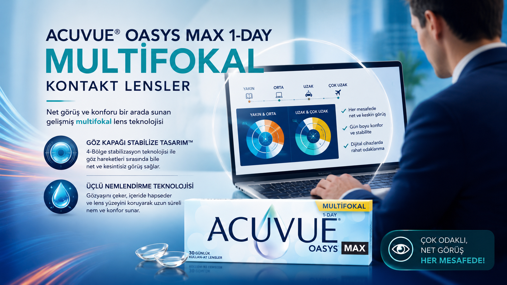 ACUVUE OASYS MAX 1-Day Multifocal günlük multifocal kontakt lens ürün görseli