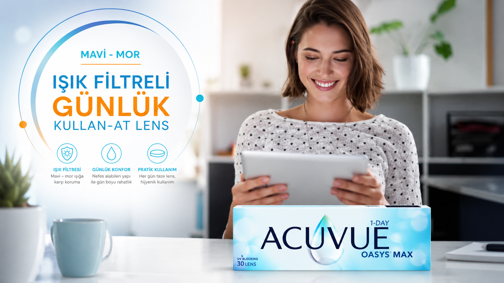 ACUVUE OASYS MAX 1-Day günlük kontakt lens ürün görseli