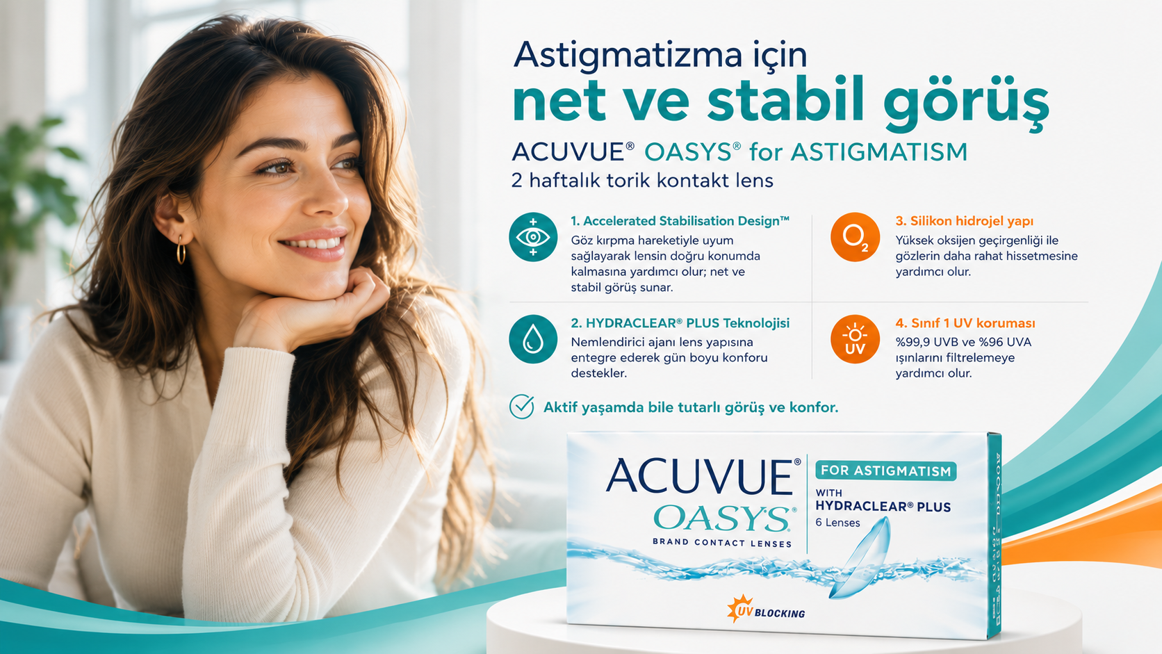 ACUVUE OASYS for Astigmatism toric kontakt lens ürün görseli