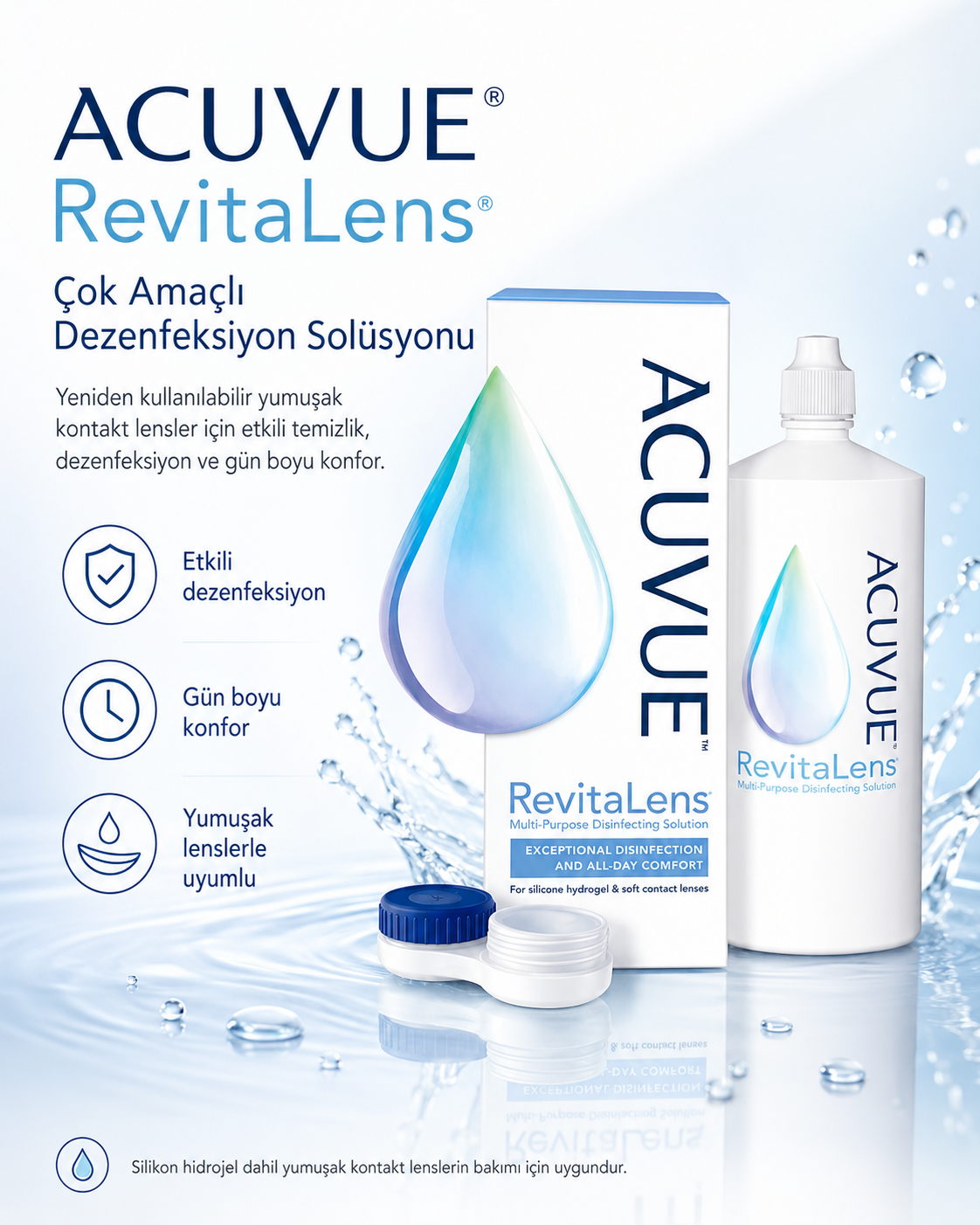 ACUVUE RevitaLens lens bakım ve dezenfeksiyon solüsyonu