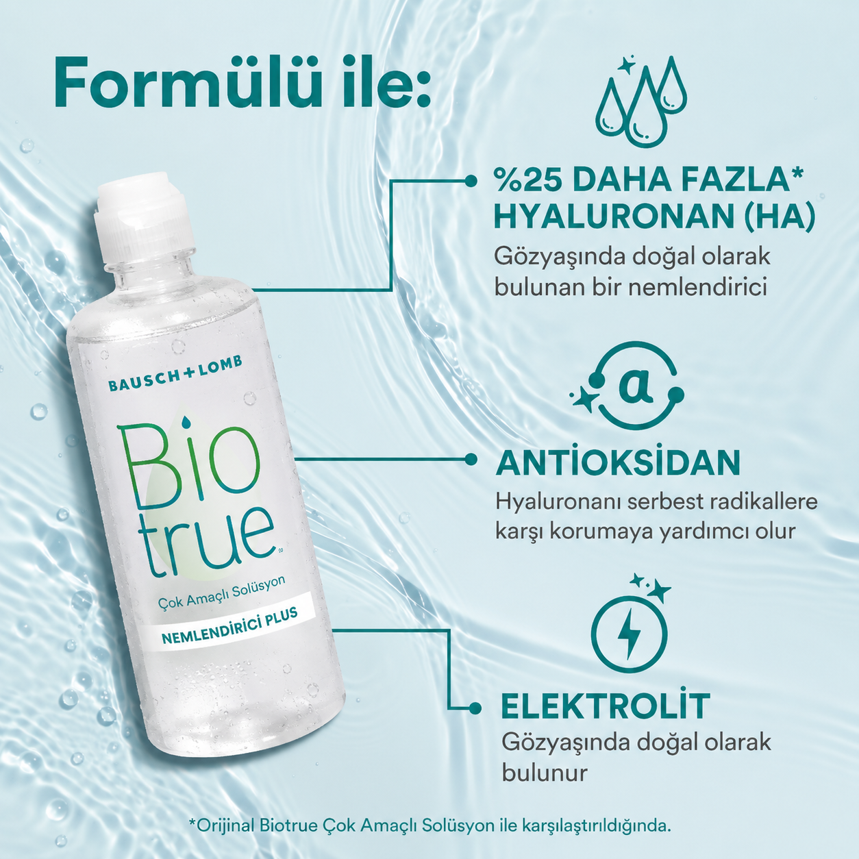 Biotrue lens bakım ve dezenfeksiyon solüsyonu